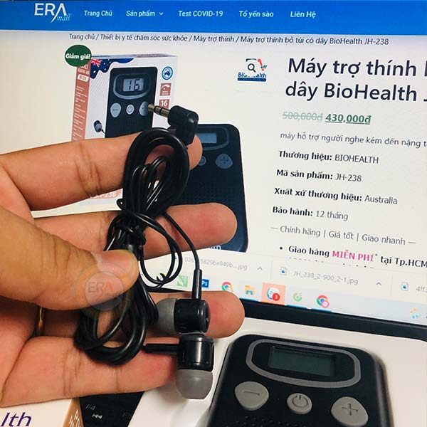 Máy Trợ Thính Có Dây Bỏ Túi Biohealth JH-238