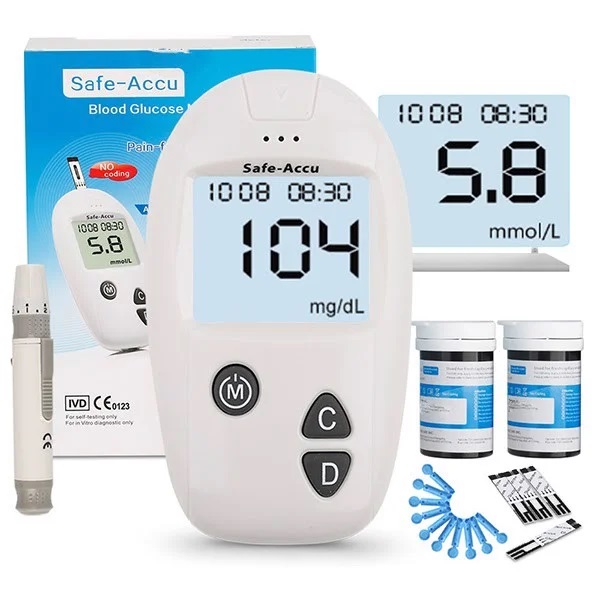 [TẶNG QUE, KIM, CỒN] Máy Đo Đường Huyết Sinocare Safe-Accu (MG) (+50 Que, 50 Kim, Cồn)