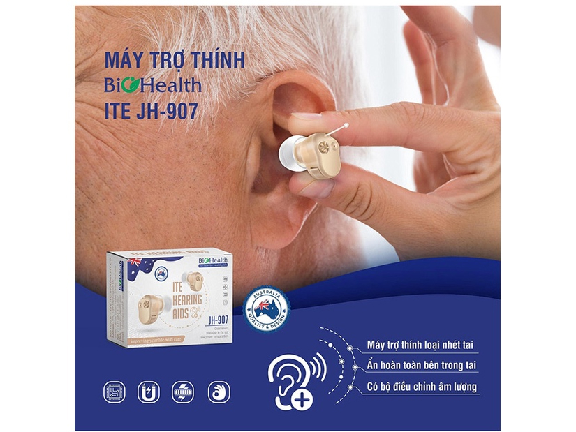 Máy Trợ Thính Hạt Đậu BioHealth JH-907 (JH907)