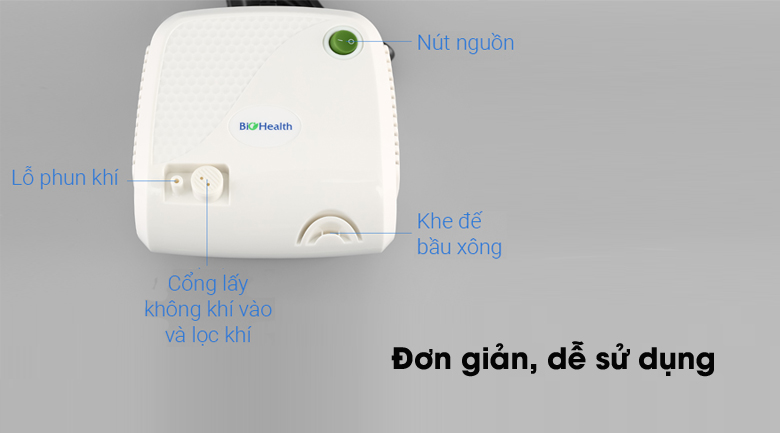 Máy Xông Khí Dung Mũi Họng Biohealth NEB EASY