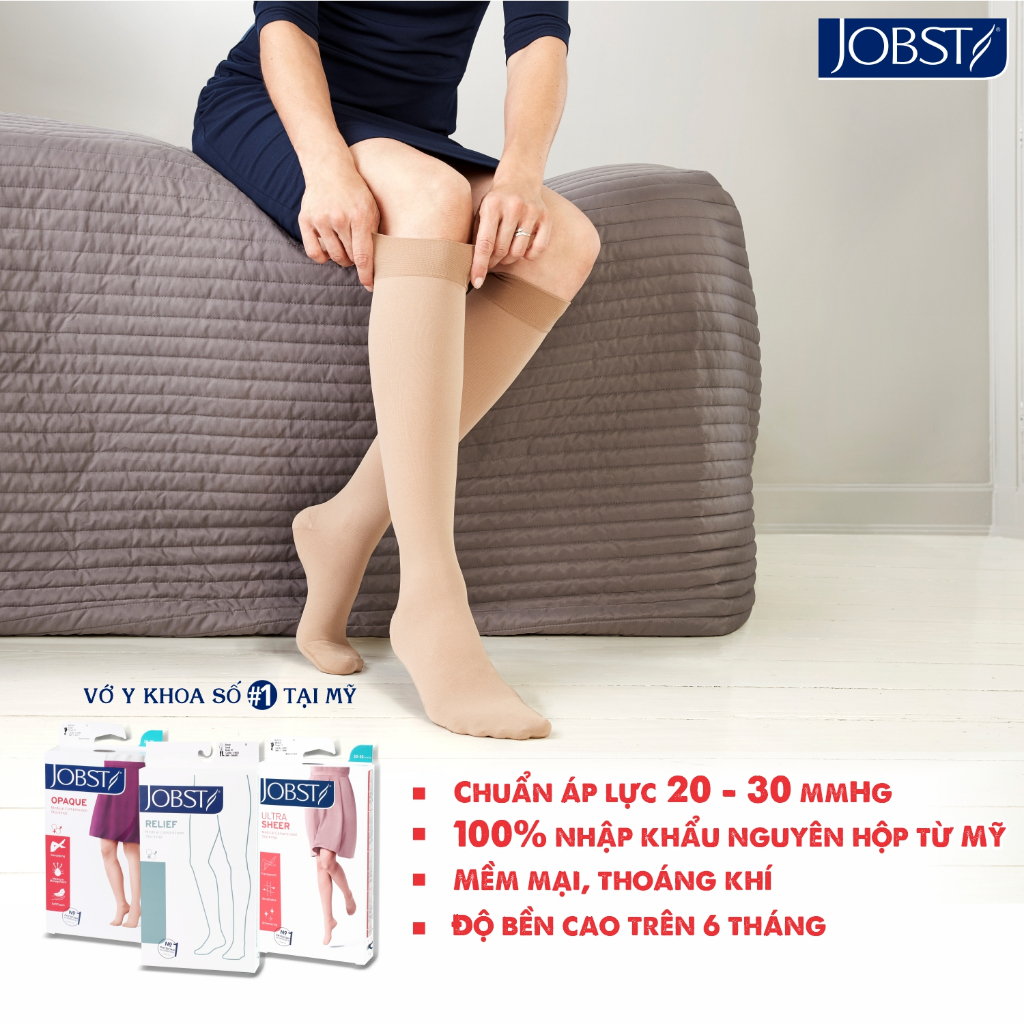 Vớ Y Khoa Chân JOBST Ultrasheer (Da, Kín Ngón)
