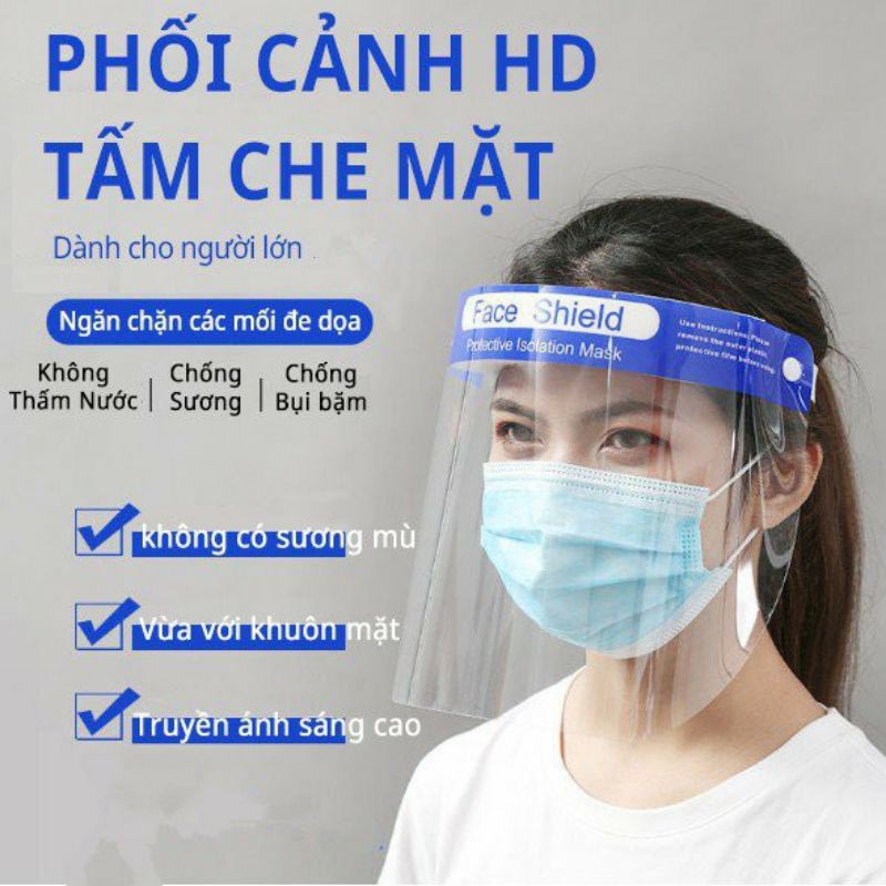Tấm Chắn Giọt Bắn FACE SHIELD (Thun Xốp)