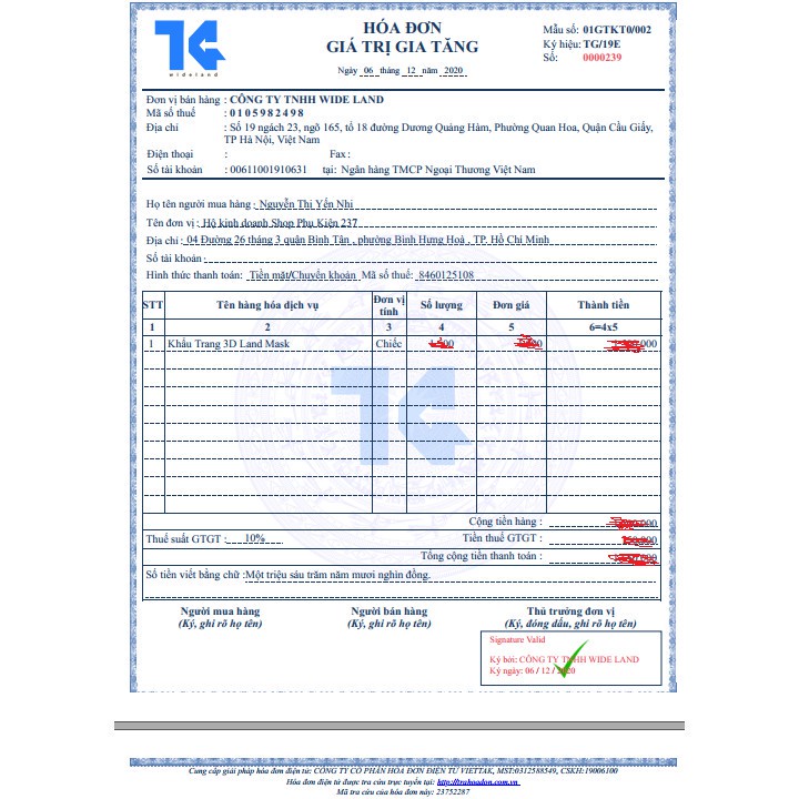 Khẩu Trang 3D LandMask 3D (Bịch 6 Cái)