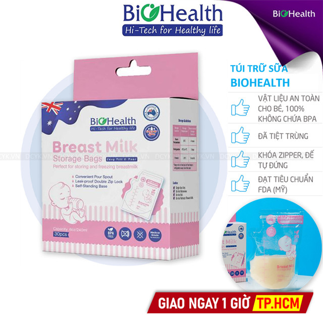 Túi Trữ Sữa Biohealth (240ml) (Hộp 30 Túi)
