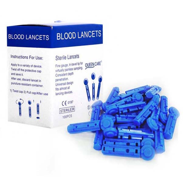Kim Thử Đường Huyết Blood Lancet (Tròn 4 Cạnh) (Hộp 100 Kim)