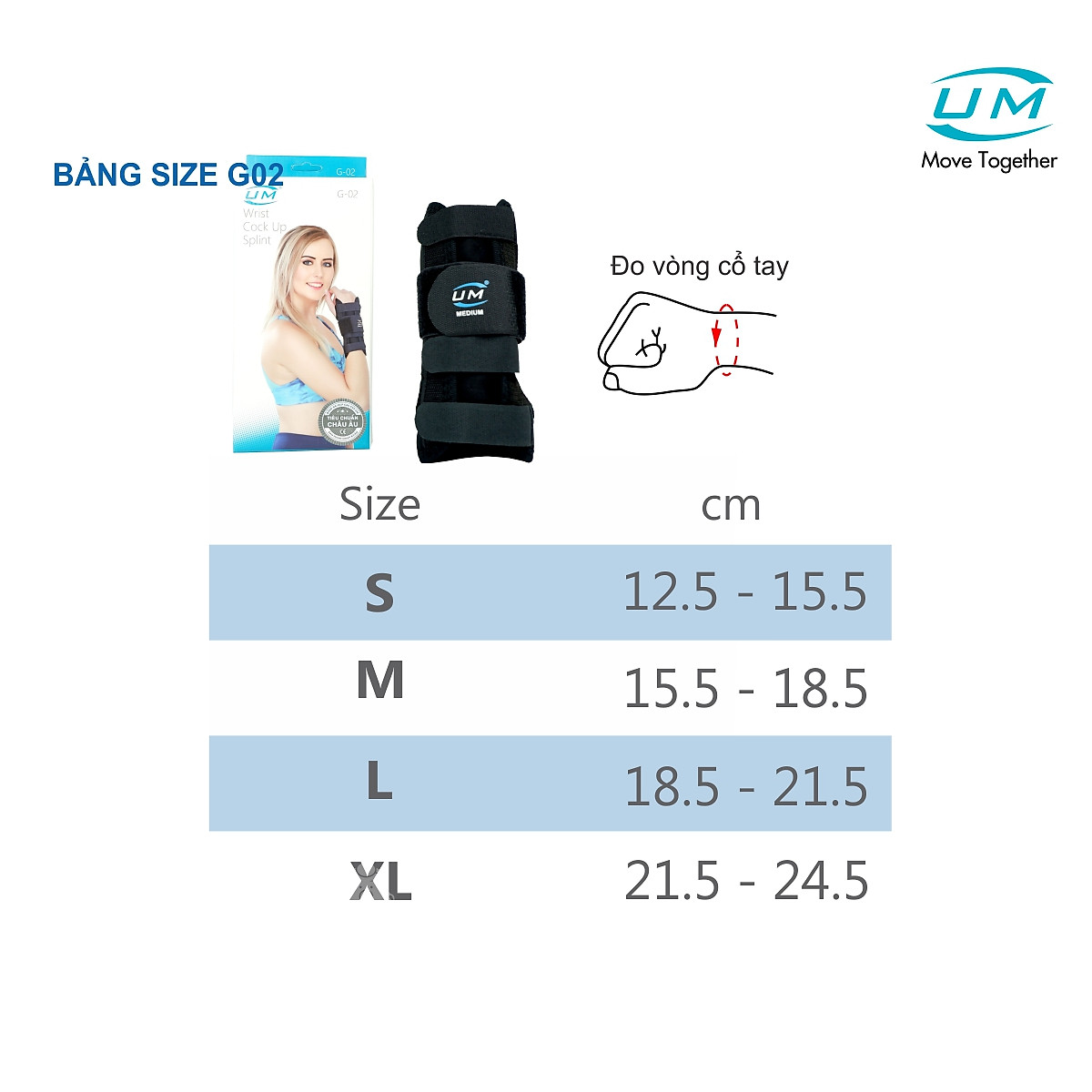 Nẹp Cổ Tay Có Thanh Đỡ United Medicare UM G02