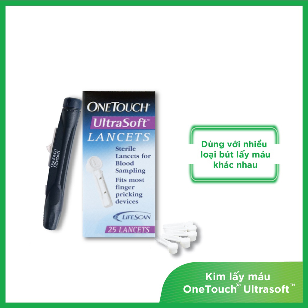 Kim Thử Đường Huyết Onetouch UltraSoft Lancets (Ultra Soft)