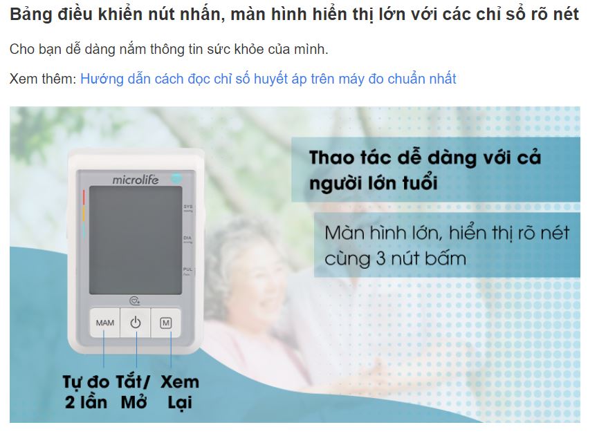 Máy Đo Huyết Áp Bắp Tay Microlife B3 Basic