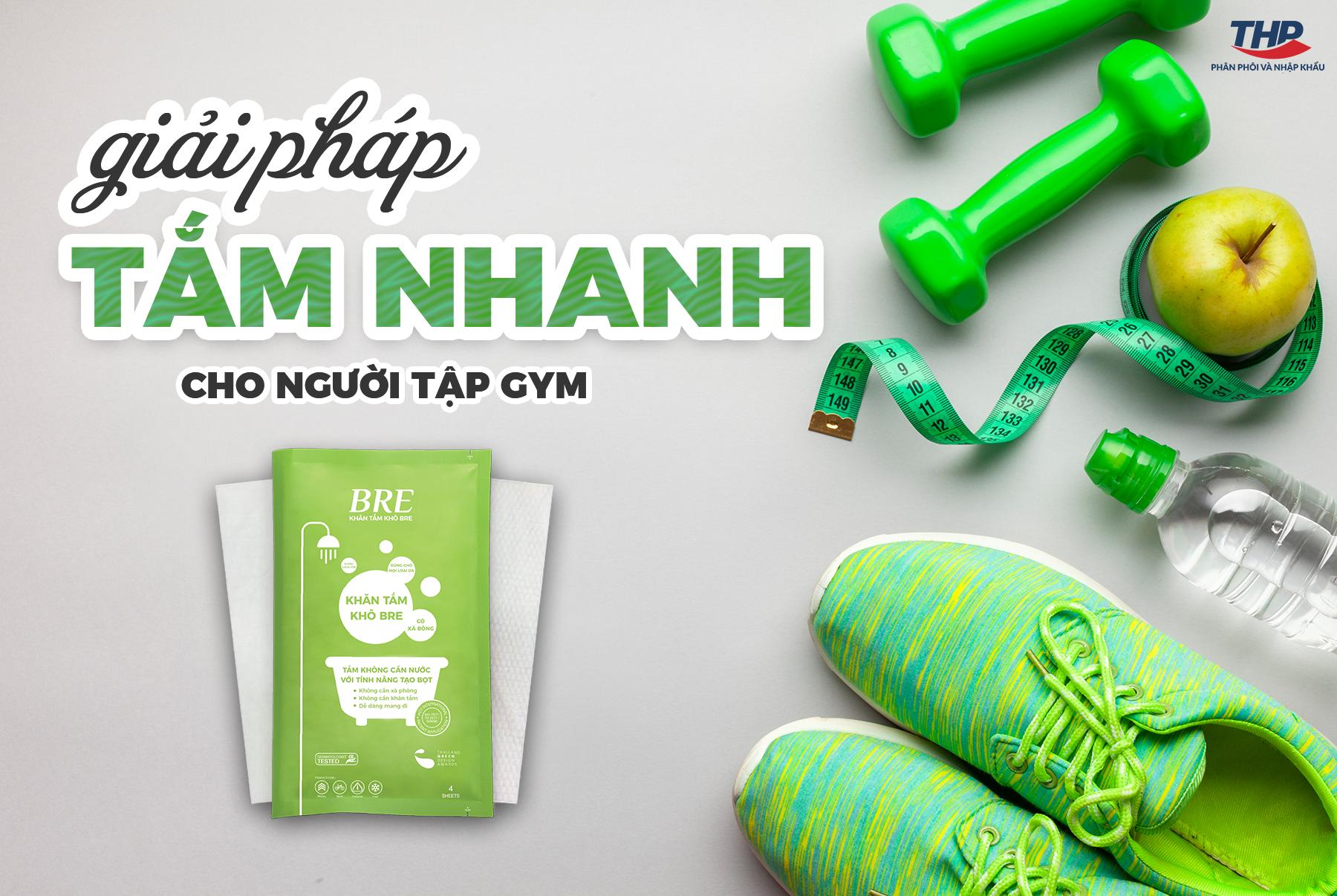 Khăn Tắm Khô Tắm Không Cần Nước BRE