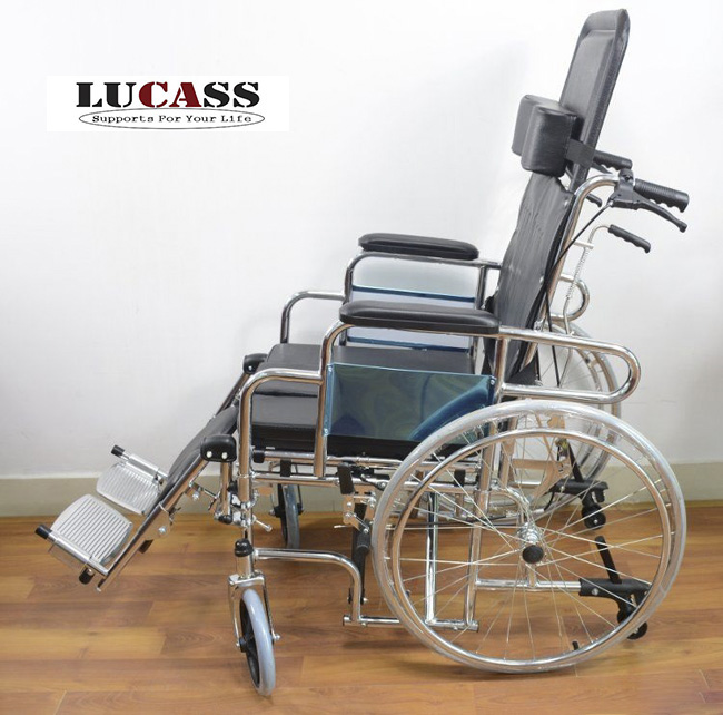 Xe Lăn Nằm Có Bô, Đệm Simili Lucass X-607 (X607)