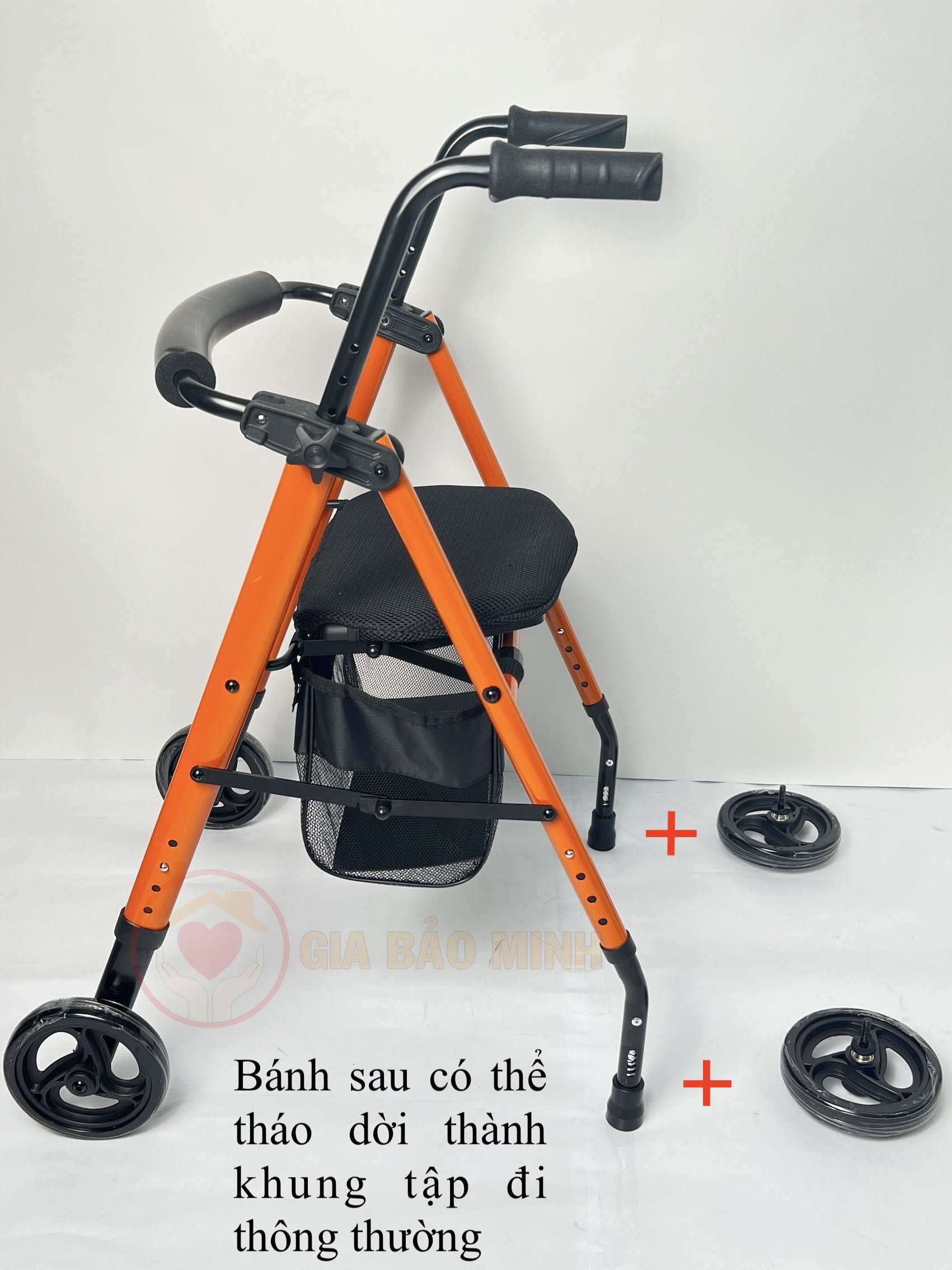 Xe Tập Đi 2-4 Bánh, Có Ghế, Giỏ Đựng, Phanh Thông Minh Gia Bảo Minh GBM-032