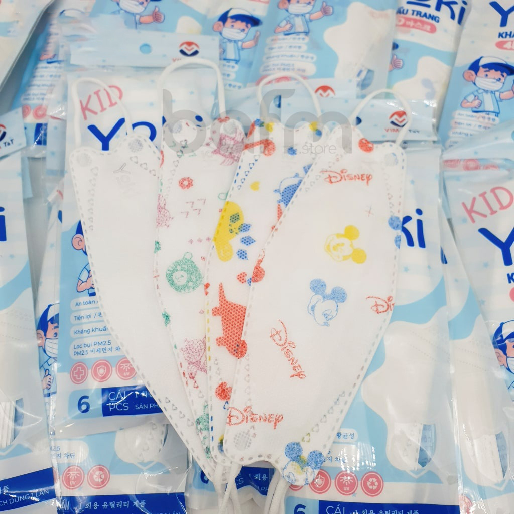 Khẩu Trang 4D Trẻ Em Yoki (Yuki) KID (Bịch 6 Cái)