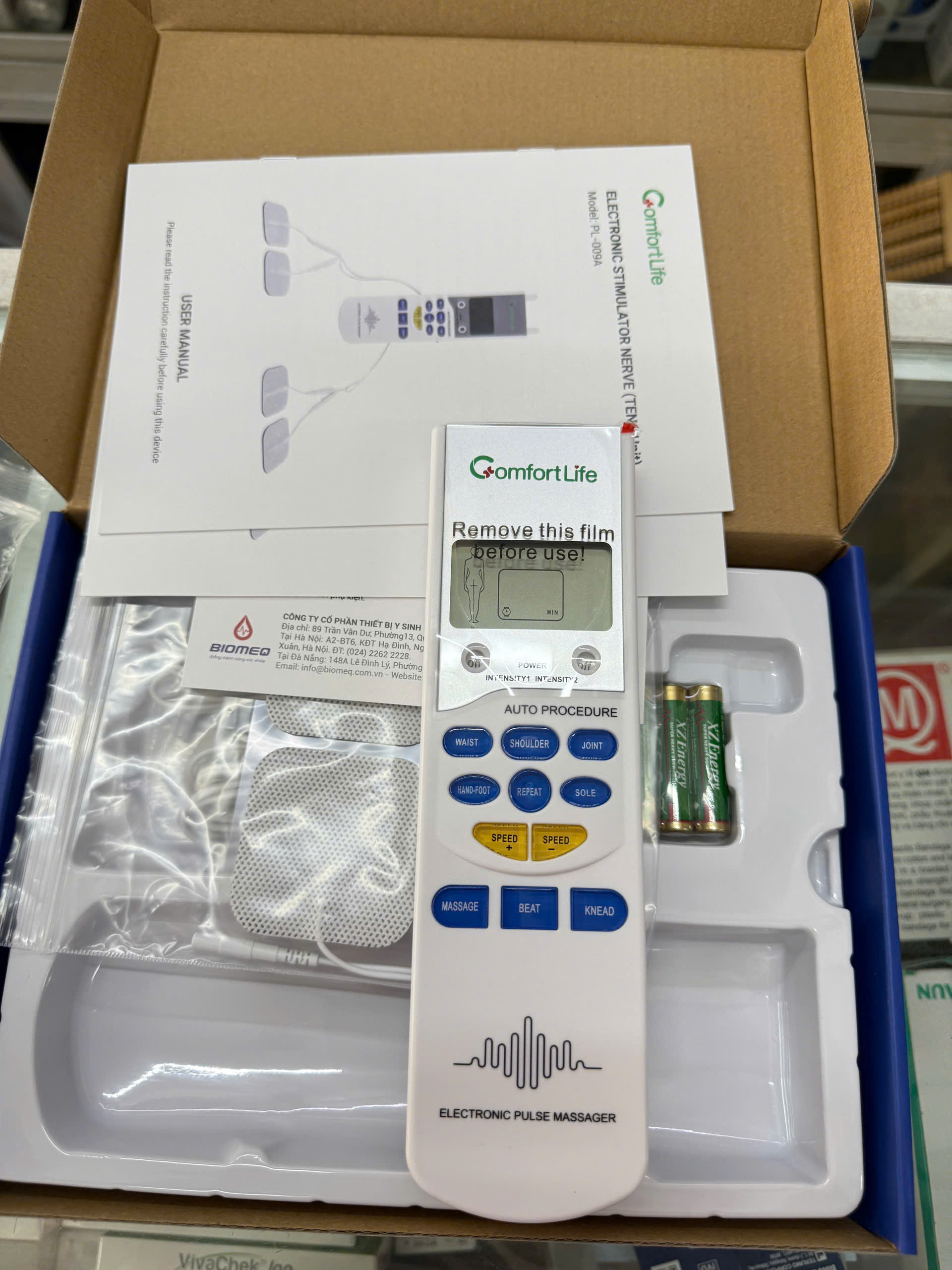 Máy Massage Xung Điện 4 Miếng Dán COMFORT LIFE PL-009A