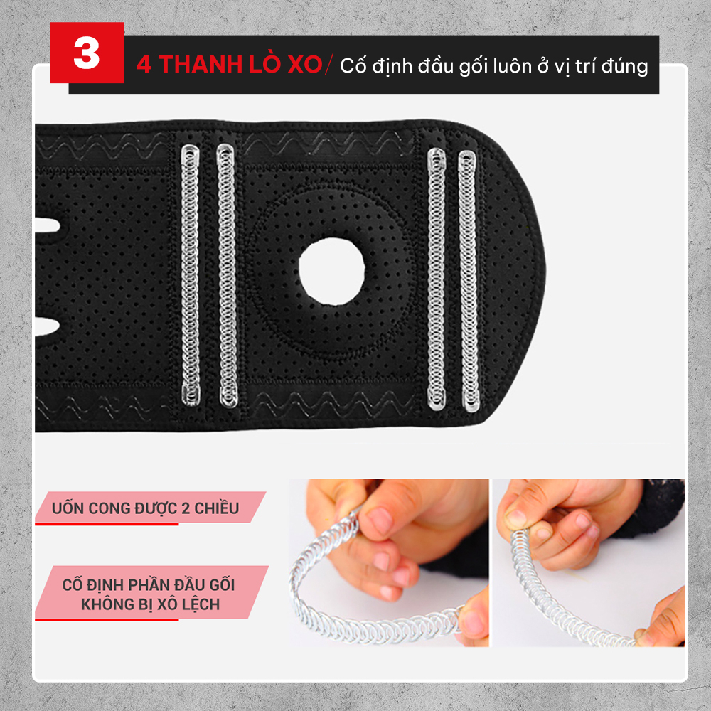 Băng Gối Thể Thao 3 Đai Dán GoodFit GF515K