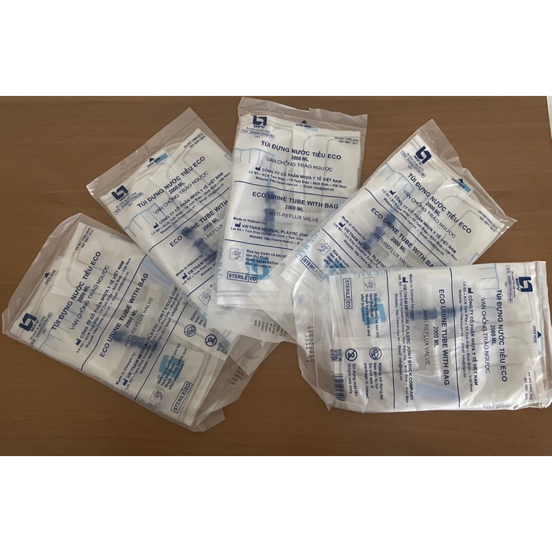 Túi Đựng Nước Tiểu Van T, Có Quai ECO MPV (2000ml) Hàng Việt Nam