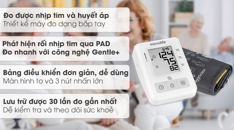 Máy Đo Huyết Áp Bắp Tay Microlife B2 Basic
