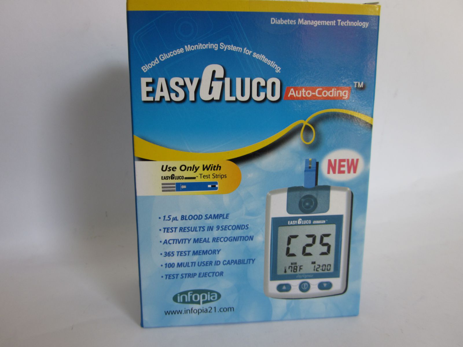 [TRỌN BỘ] Máy Đo Đường Huyết Easy Gluco (EasyGluco) (+25 Que, Kim, Cồn)