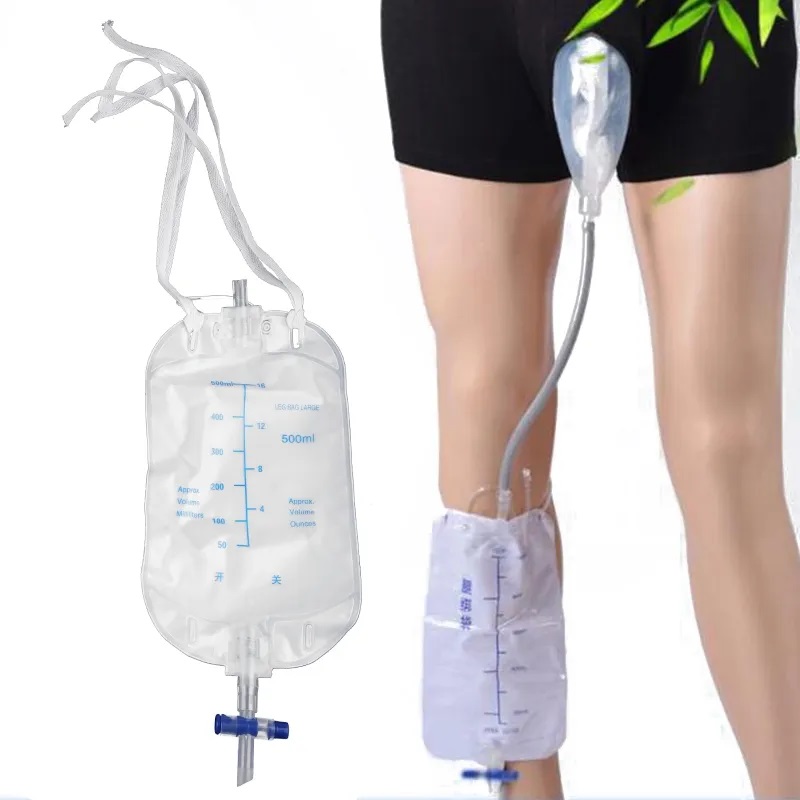 Túi Đựng Nước Tiểu Cao Cấp Van T, Có Dây Đeo Chân URINE LEG BAG