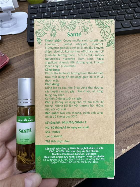 Dầu Bi Lăn Cosphalite (Nhiều Mùi Hương)