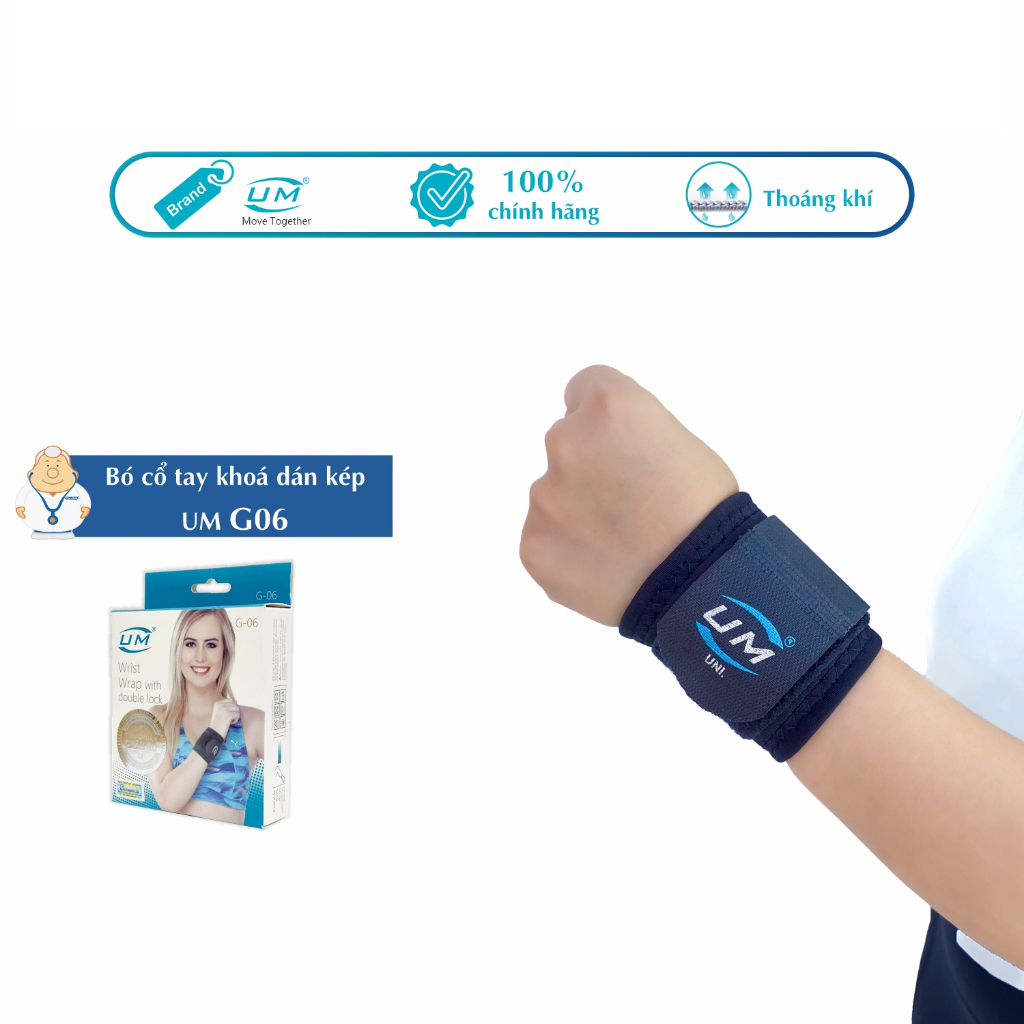 Băng Dán Bó Cổ Tay Khóa Dán kép United Medicare UM G06