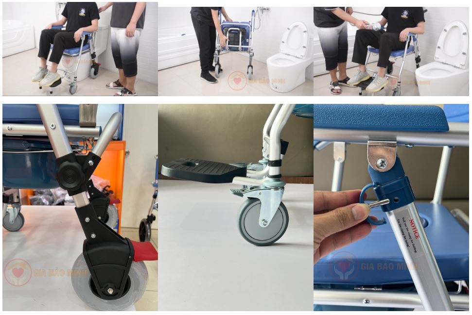 Ghế Bô Vệ Sinh Cao Cấp Đa Chức Năng, Có Thể Gấp Gọn GBM-016