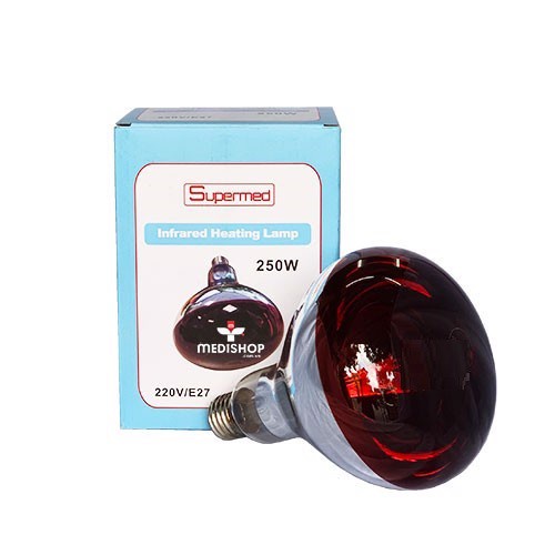 Bóng Đèn Hồng Ngoại Y Tế Supermed 250W Sưởi Ấm, Giảm Đau