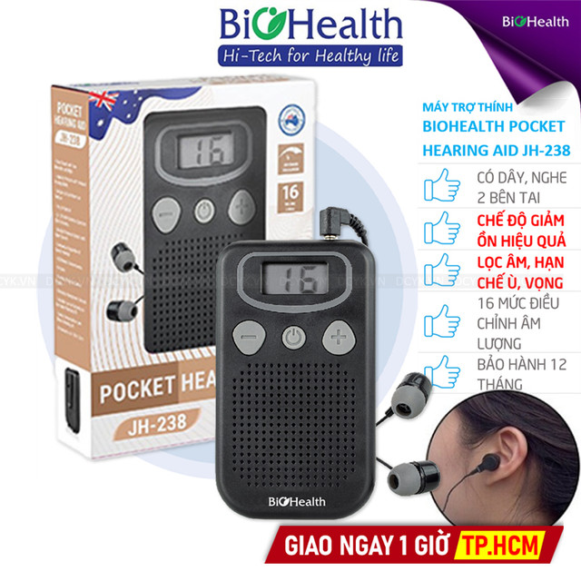 Máy Trợ Thính Có Dây Bỏ Túi Biohealth JH-238