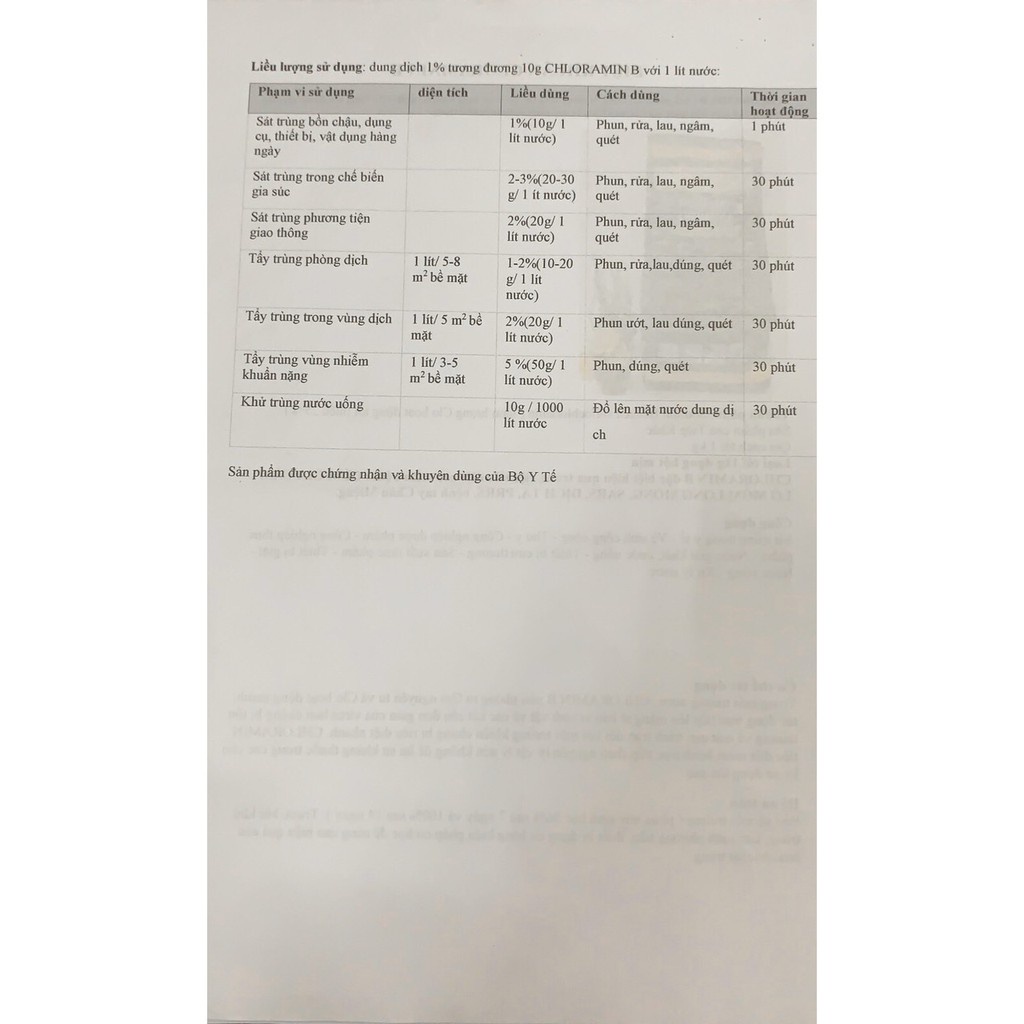 Bột Khử Trùng Diệt Khuẩn Cloramin B DGC Chloramine B