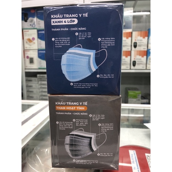 Khẩu Trang Y Tế Bông Bạch Tuyết (Hộp 50 Cái - 4 Lớp)