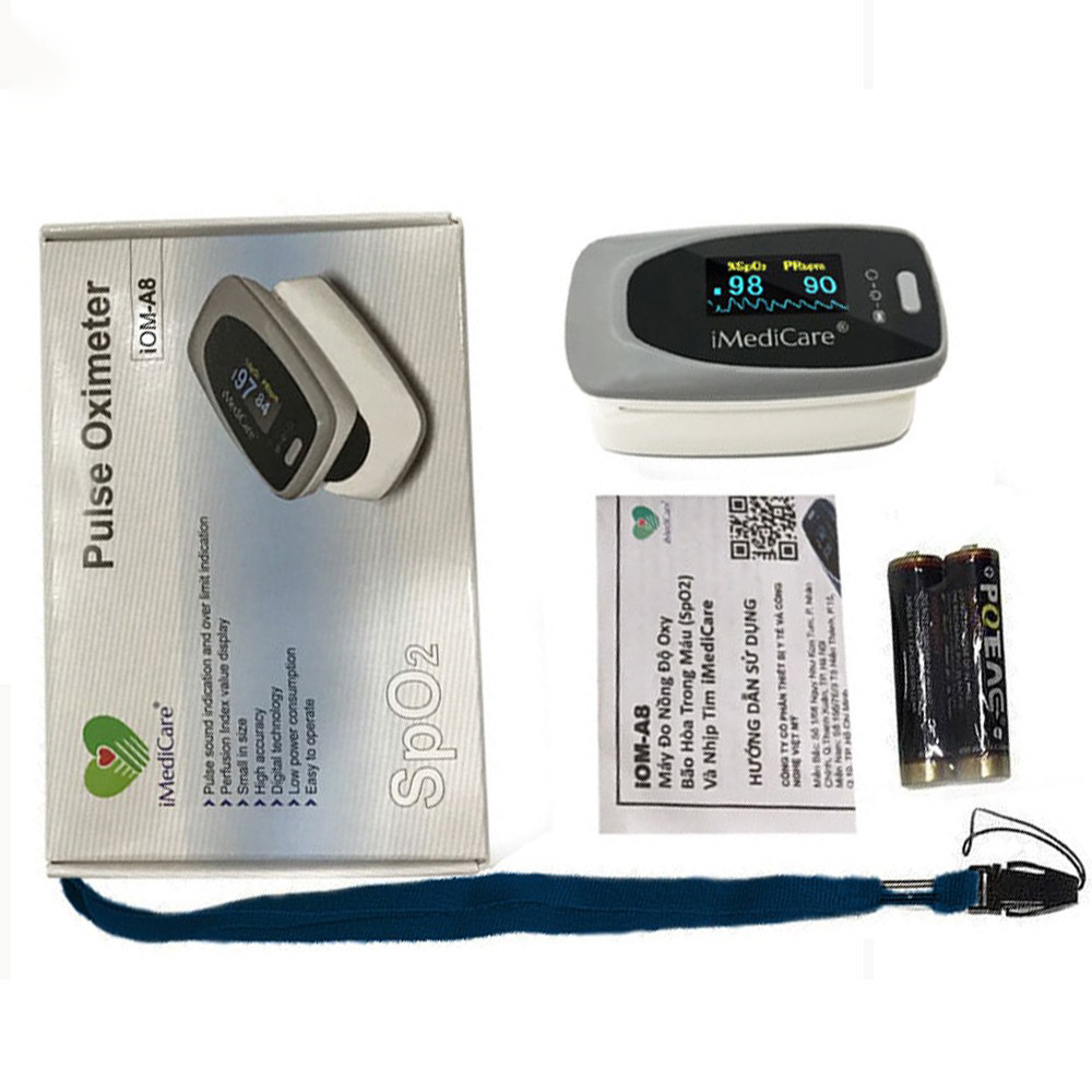 Máy Đo Nồng Độ Oxy SPO2 Và Nhịp Tim iMediCare iOM-A8