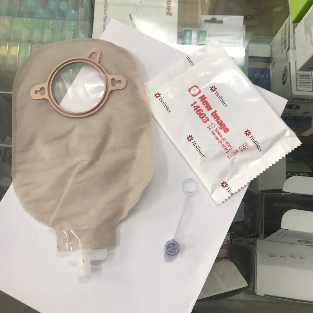 Túi Nước Tiểu Hậu Môn Nhân Tạo 2 Mảnh Hollister 18402 18403 (Van Chống Trào Ngược)