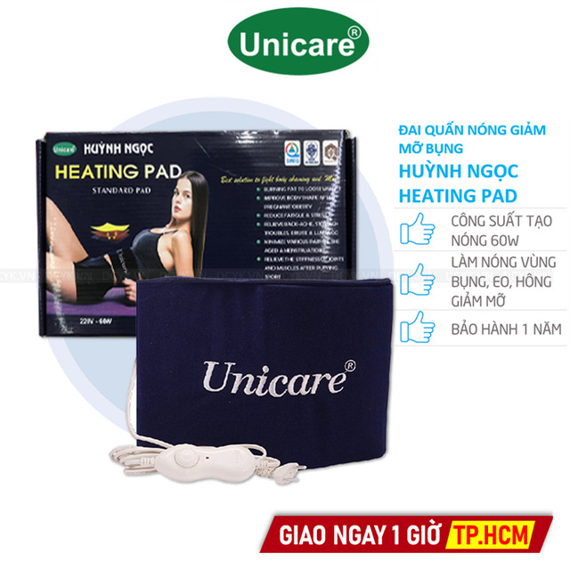 Đai Quấn Nóng (Chườm Điện) Giảm Mỡ Bụng Heating Pad Unicare / Huỳnh Ngọc