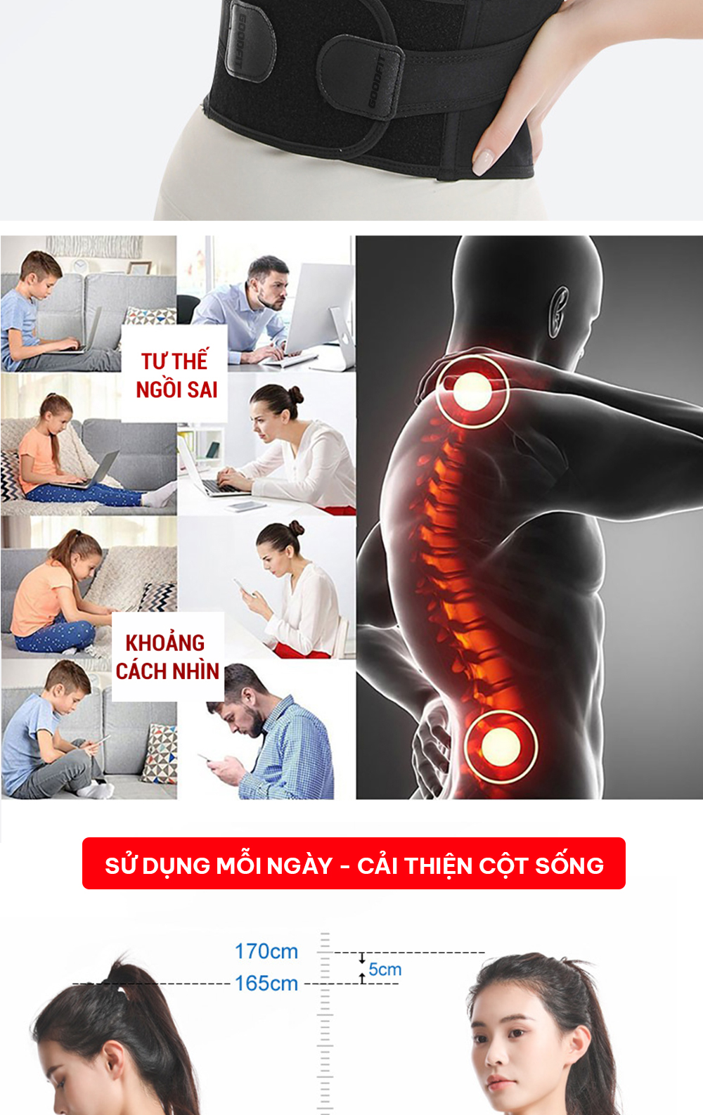 Đai Chống Gù Lưng GoodFit GF716P