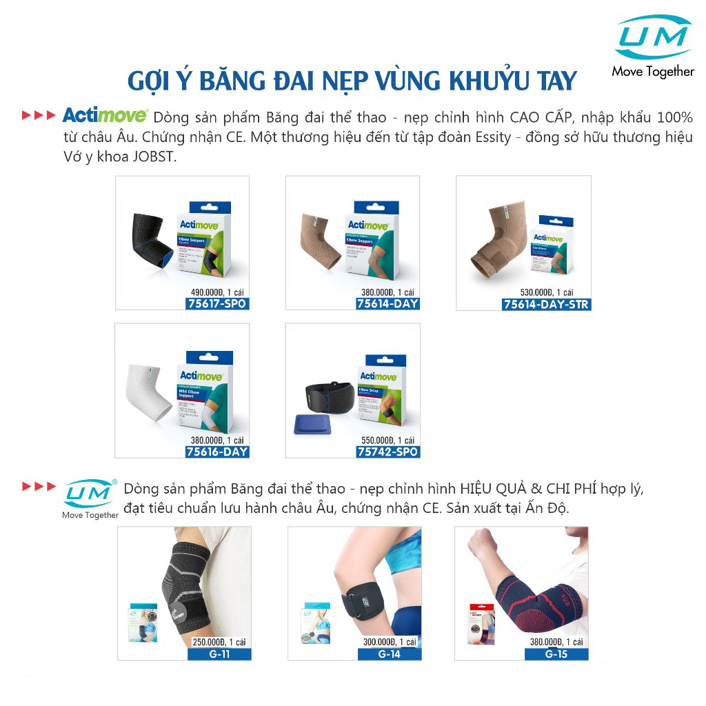 Băng Thun Bó Khuỷu Tay Có Đai Dán United Medicare UM G11