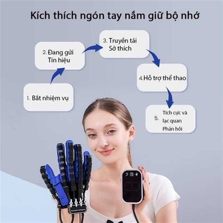 Bộ Găng Tay Robot Phục Hồi Chức Năng Bàn, Ngón Tay OEM-01 (Pin Sạc)