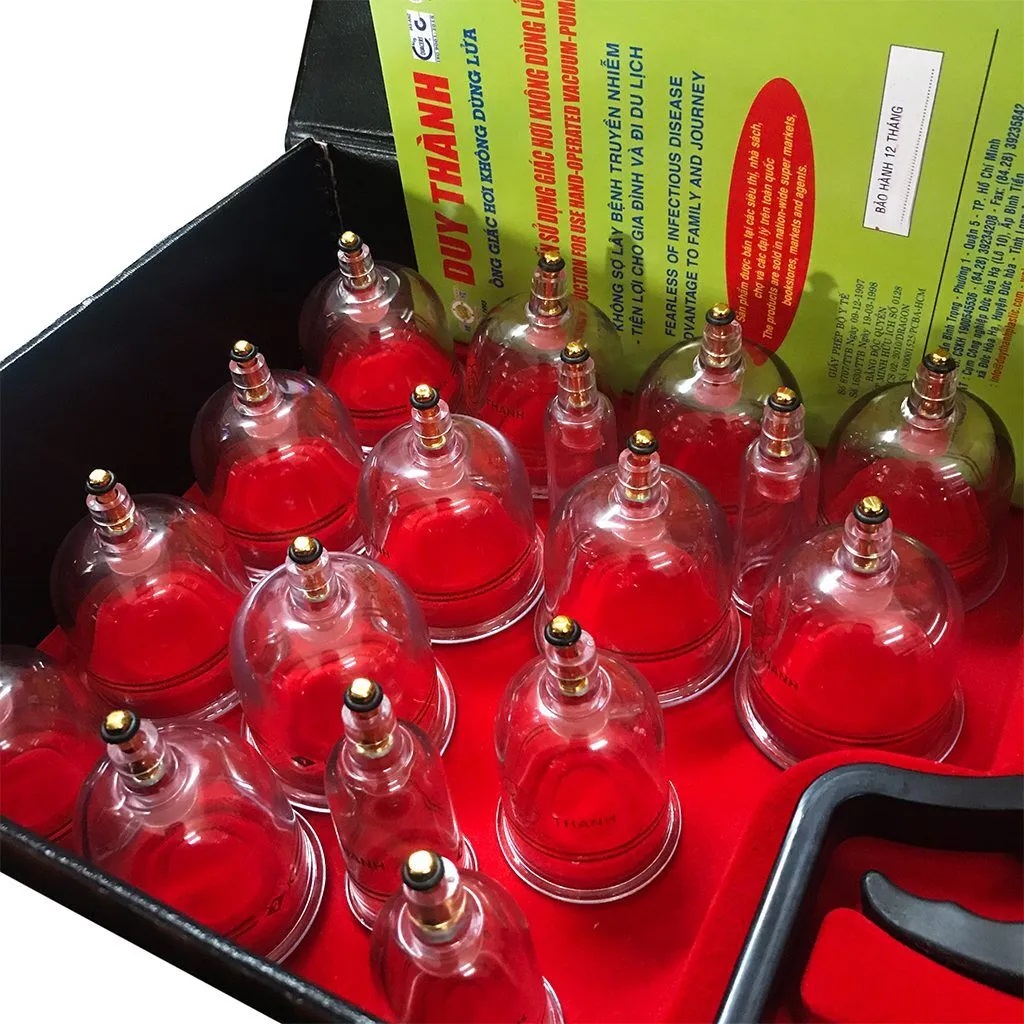 Bộ Giác Hơi Không Dùng Lửa Duy Thành YGH01 (Valy Nâu 17 Ly)