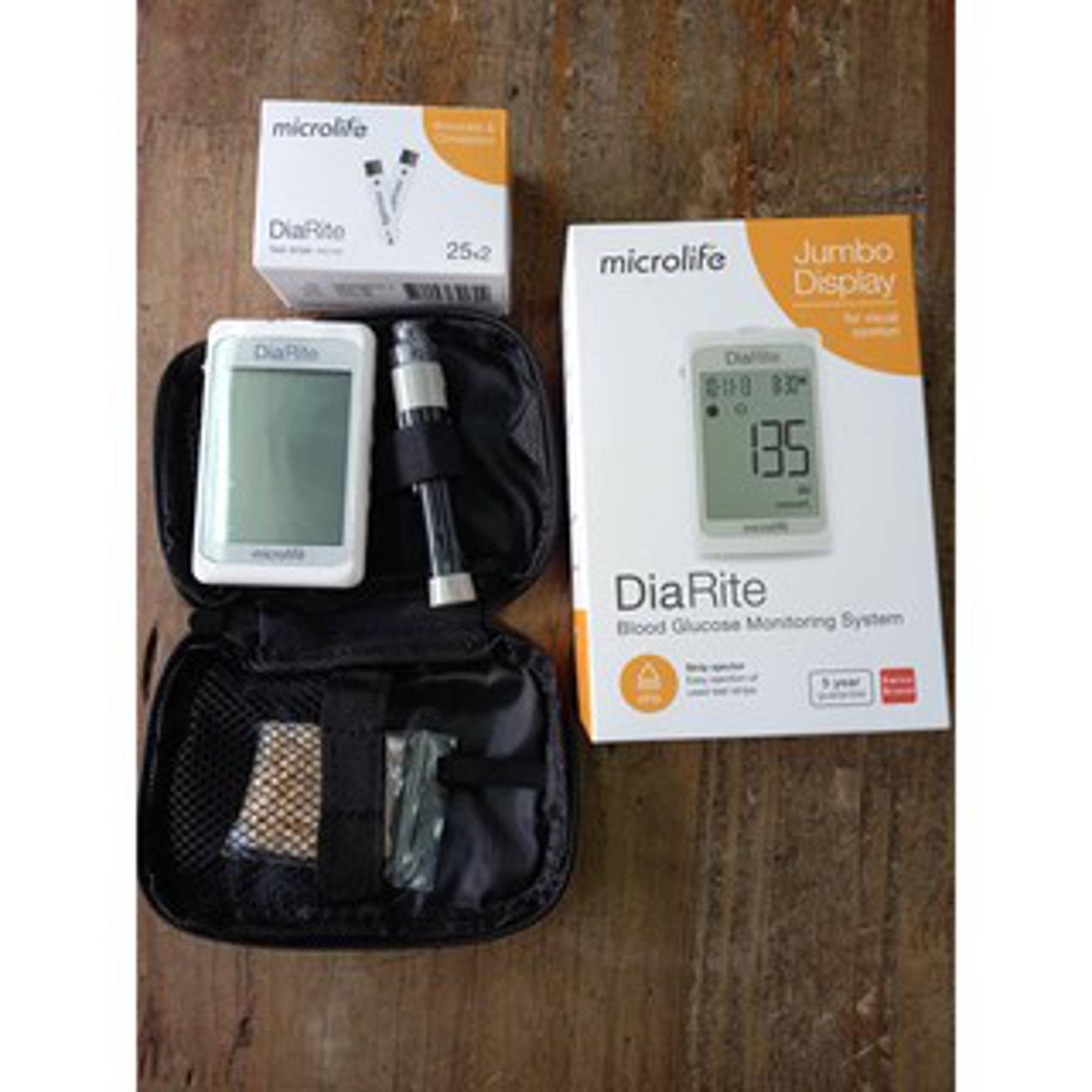 [TRỌN BỘ] Máy Đo Đường Huyết MICROLIFE DiaRite (25 QUE + 25 KIM + CỒN)