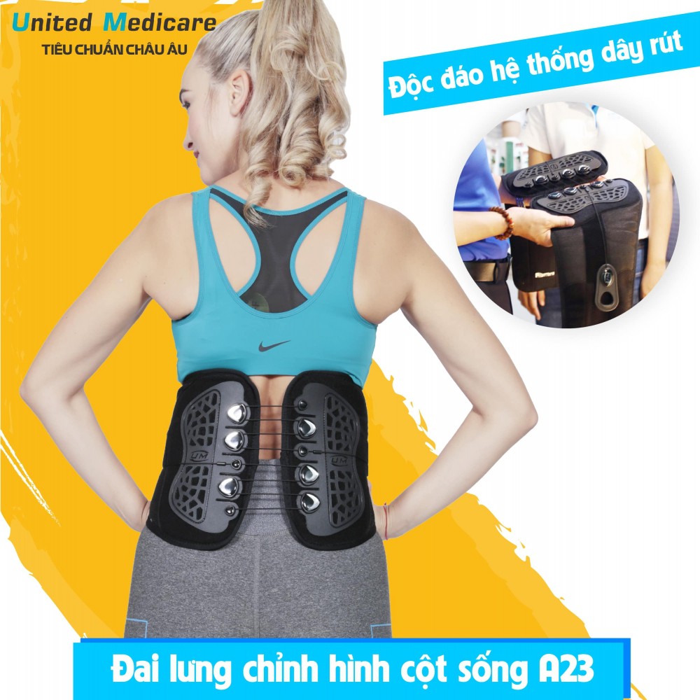 Đai Cột Sống Thắt Lưng United Medicare UM A23 (Có Dây Rút)