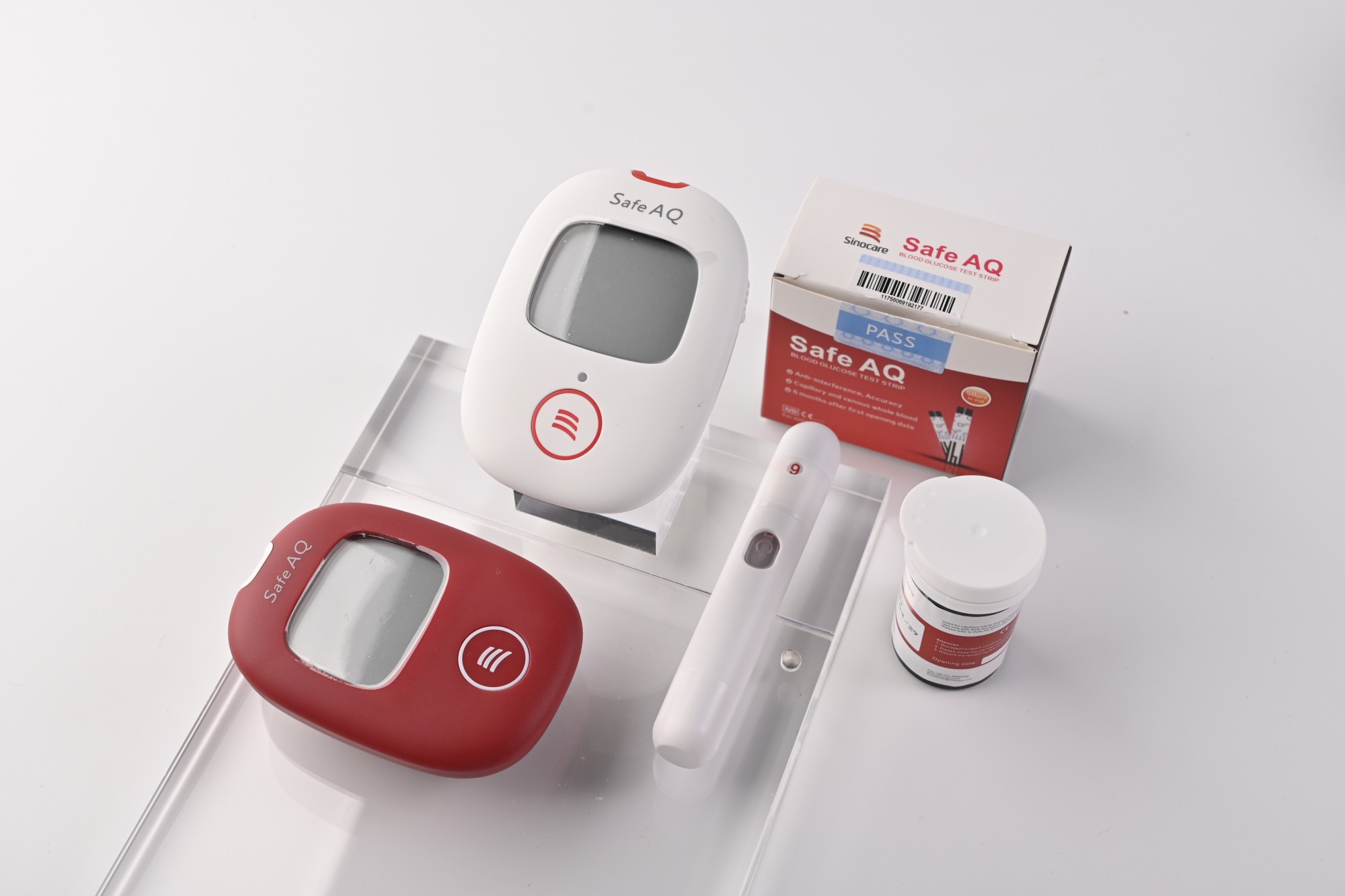 [TẶNG QUE, KIM, CỒN] Máy Đo Đường Huyết Sinocare Safe AQ Smart (MG) (+ 50 Que. Kim, Cồn)