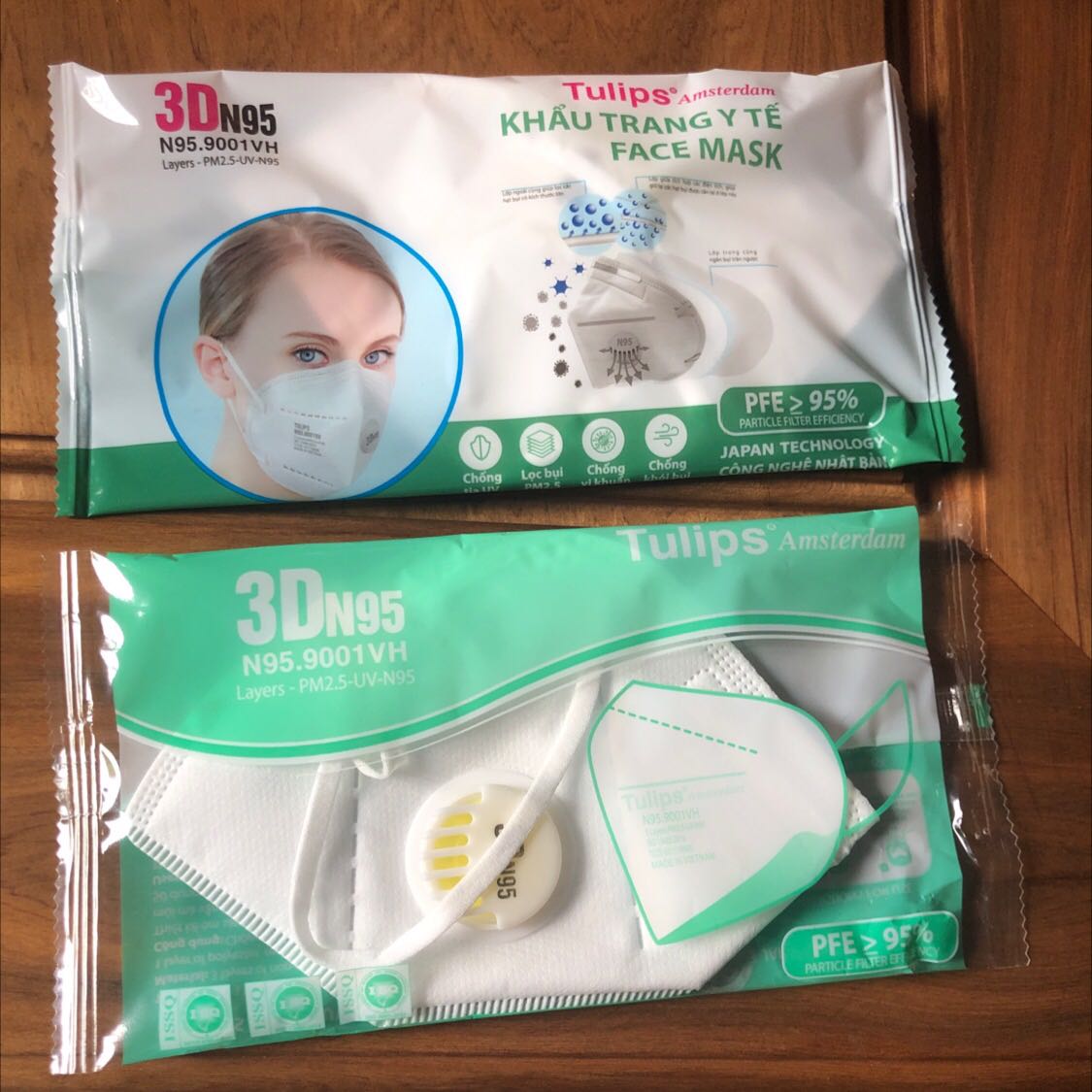 Khẩu Trang 3D N95 Tulips N95.9001VH (Có Van)