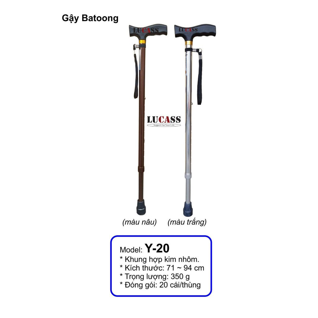 Gậy 1 Chân Thẳng (Batoong) Lucass Y-20 (Y20)