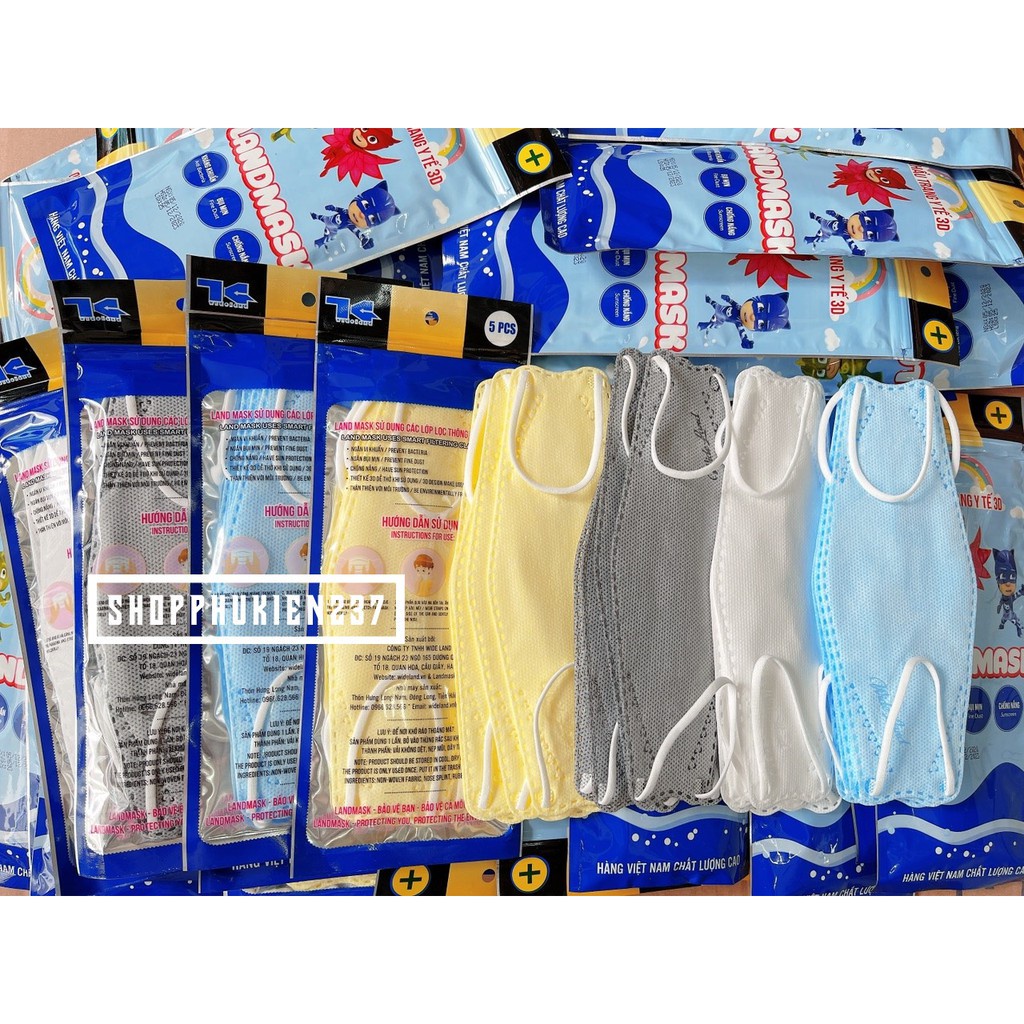 Khẩu Trang 3D LandMask 3D (Bịch 6 Cái)