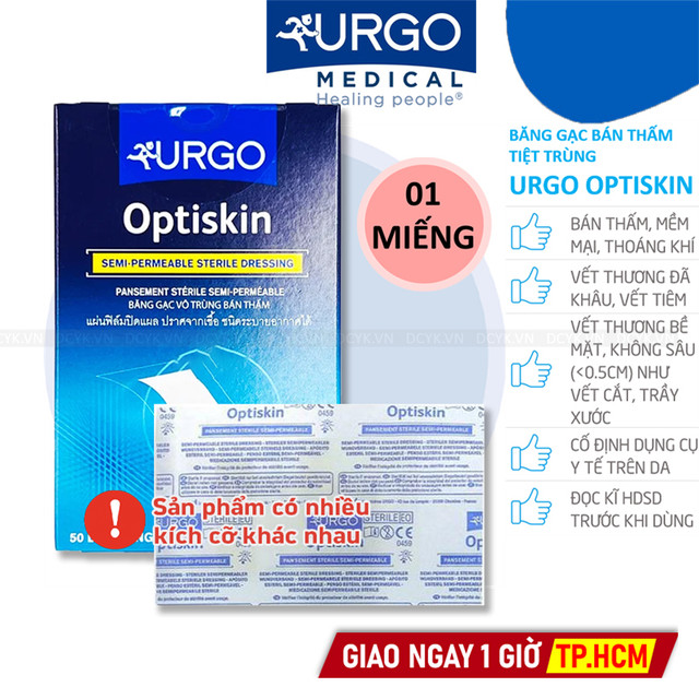 Băng Gạc Vô Trùng Bán Thấm Có Keo Urgo OPTISKIN