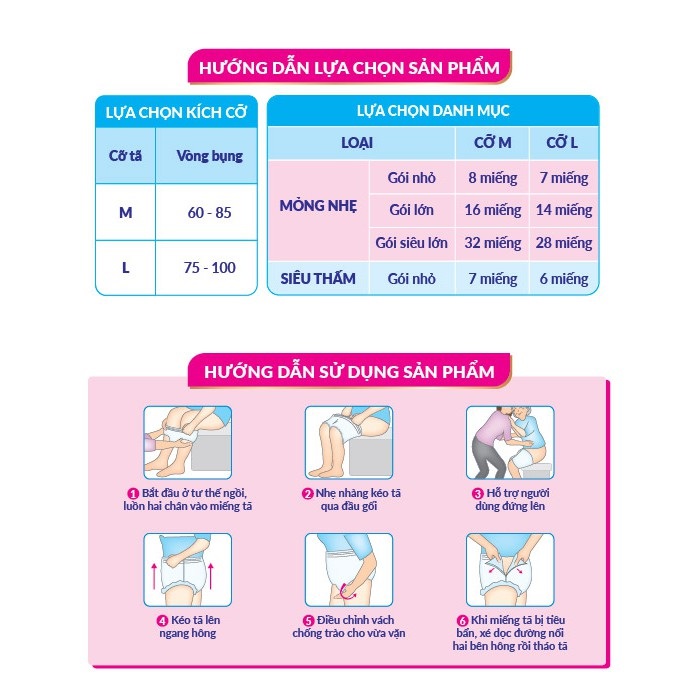 Tã Quần Người Lớn Caryn Siêu Thấm