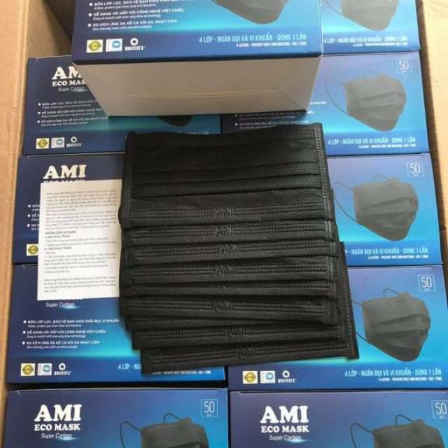 Khẩu Trang Y Tế 4 Lớp AMI (Hộp 50 Cái)