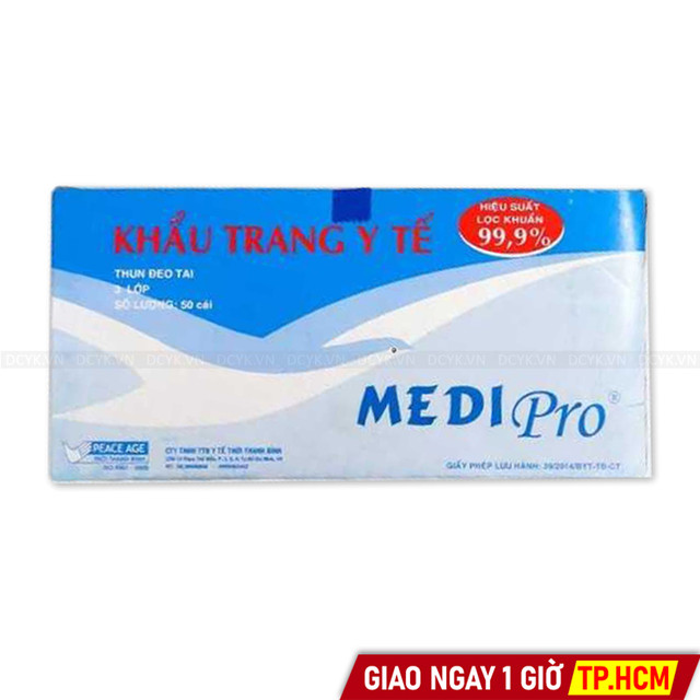Khẩu Trang Y Tế Medi Pro (Hộp 50 Cái - 3 Lớp)