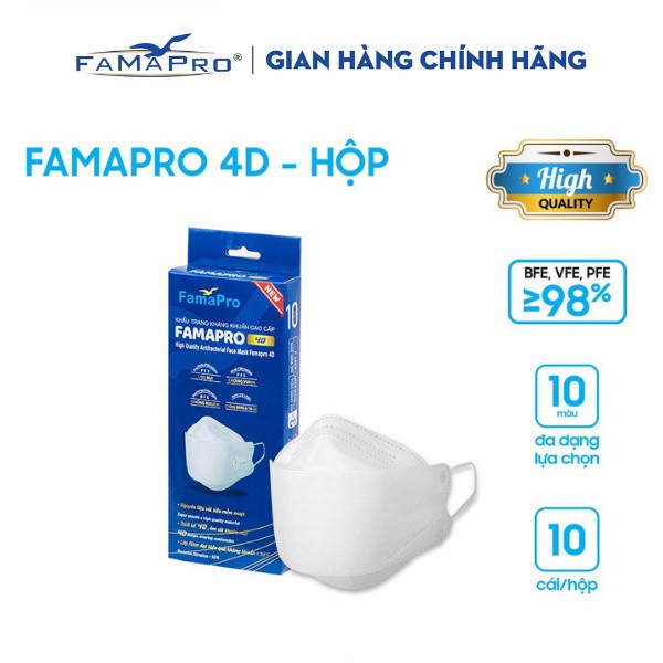 Khẩu Trang 4D Famapro (Hộp 10 Cái)