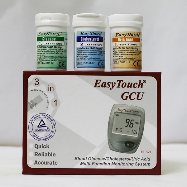 Máy Đo Đường Huyết, Cholesterol, Acid Uric (3 in 1) Easy Touch GCU ET322