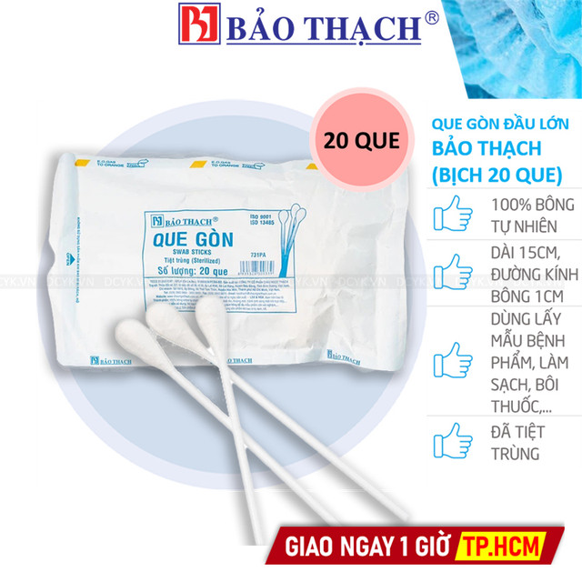 Que Gòn Đầu Lớn Bảo Thạch (Bịch 20 Que)