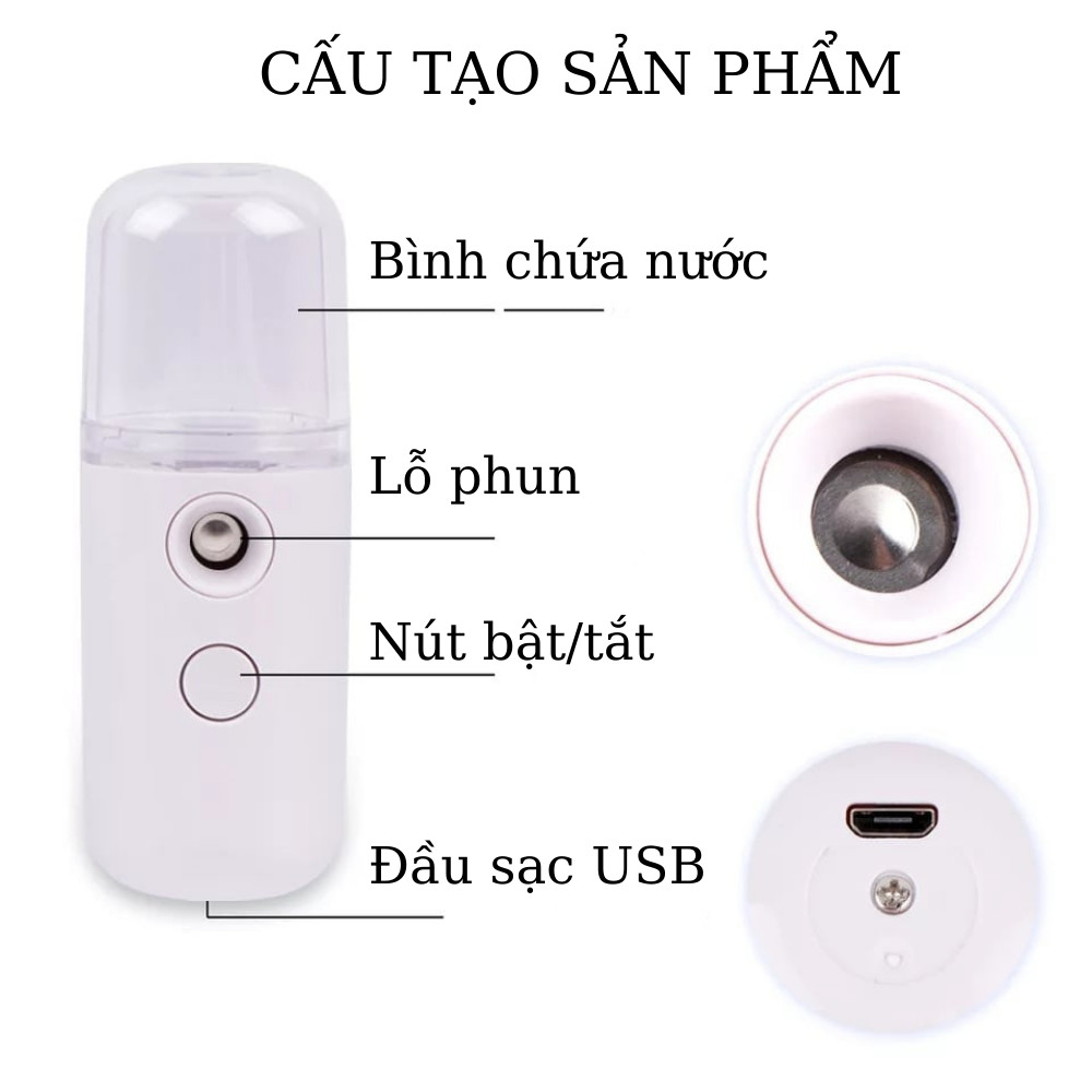 Máy Xông Mặt Phun Sương Cầm Tay Mini W-718B